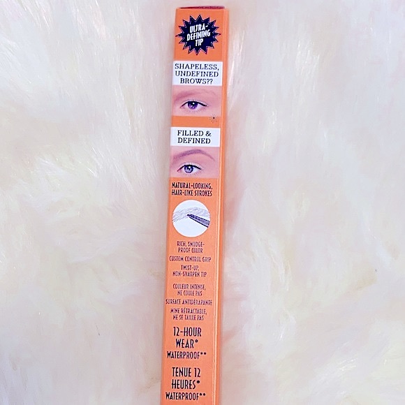 ๐Benefit Waterproof Eyebrow Pencil In Shade #4 Warm Deep Brown Wow>12hrs Wear< - Picture 2 of 13